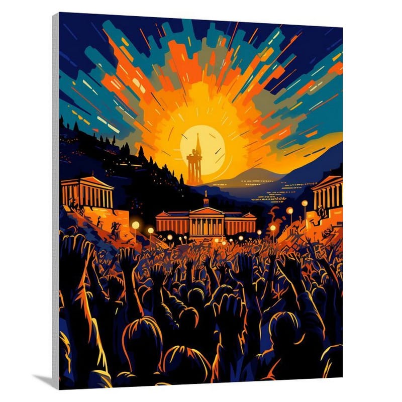 Revolutionary Athens - Pop Art - Canvas Print