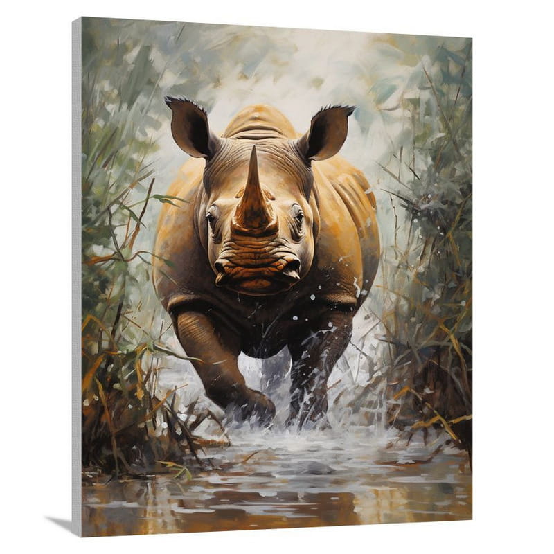 Rhinoceros Unleashed - Canvas Print