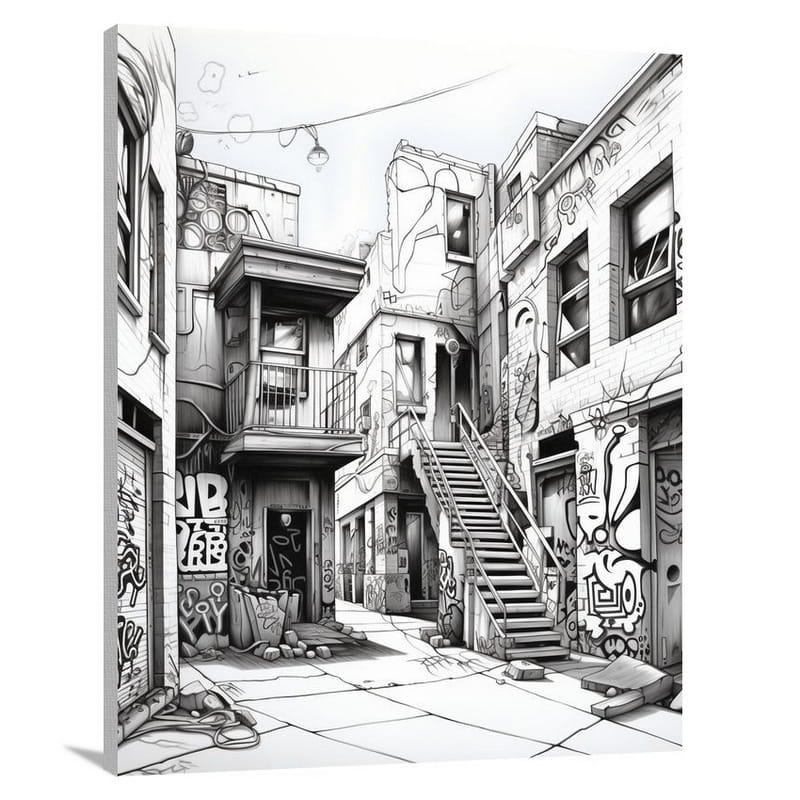 Rhythm of the Streets: Rap & Hip-Hop Melodies - Canvas Print