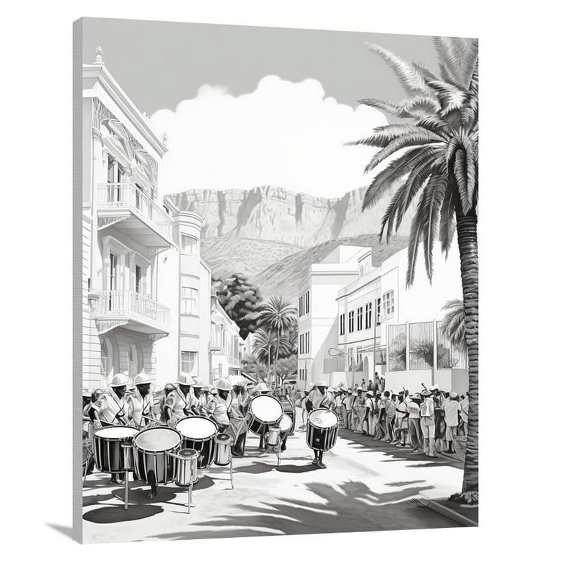 Rhythmic Echoes: Cape Town's Drums - Canvas Print