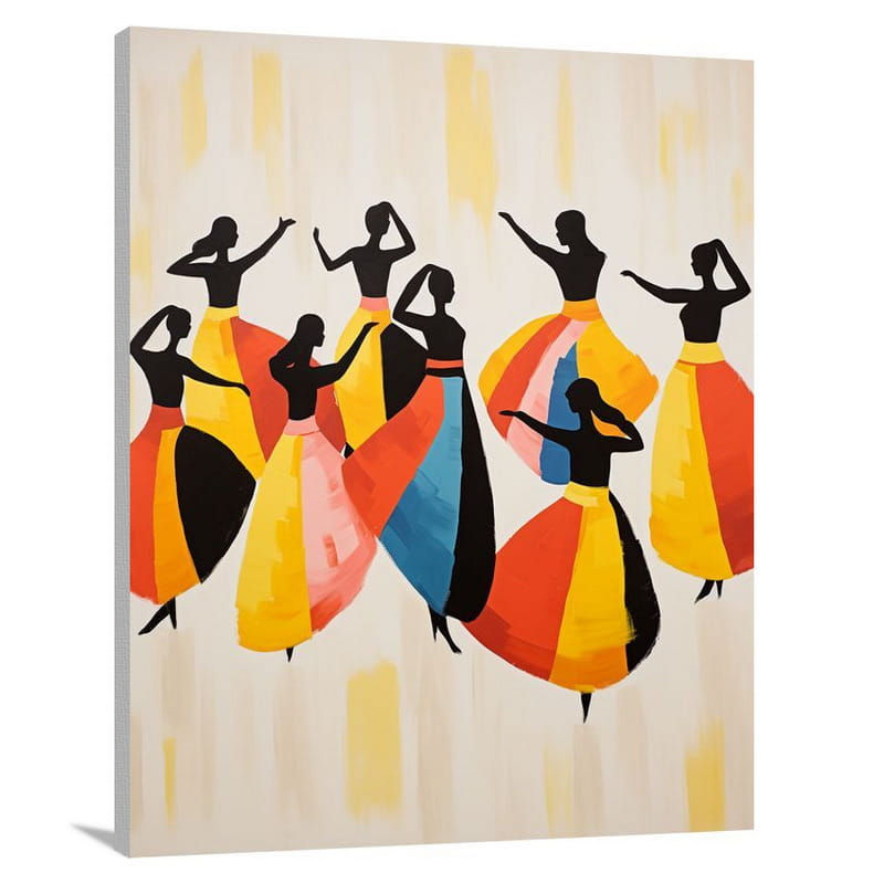 Rhythmic Fiesta: Central America - Minimalist - Canvas Print