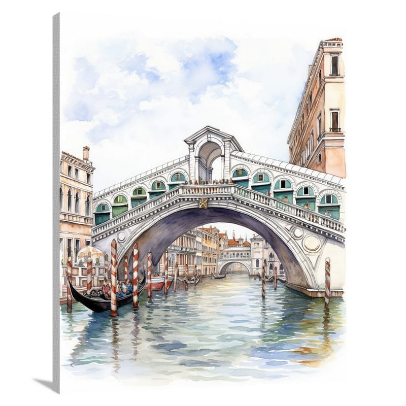 Rialto Bridge: Architectural Whispers - Canvas Print