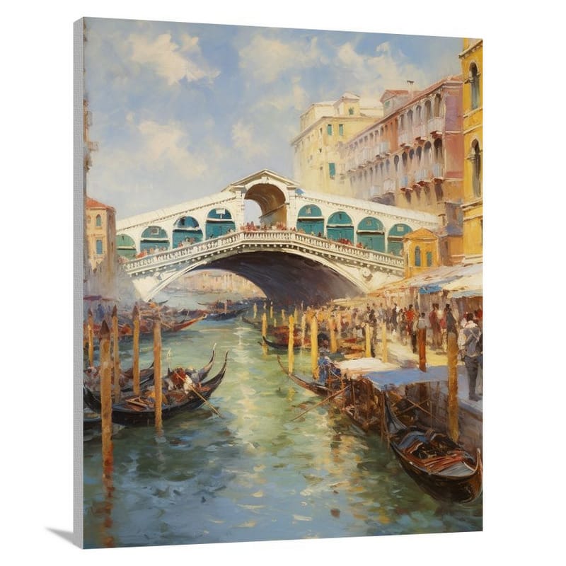 Rialto Bridge: Majestic Connection - Canvas Print