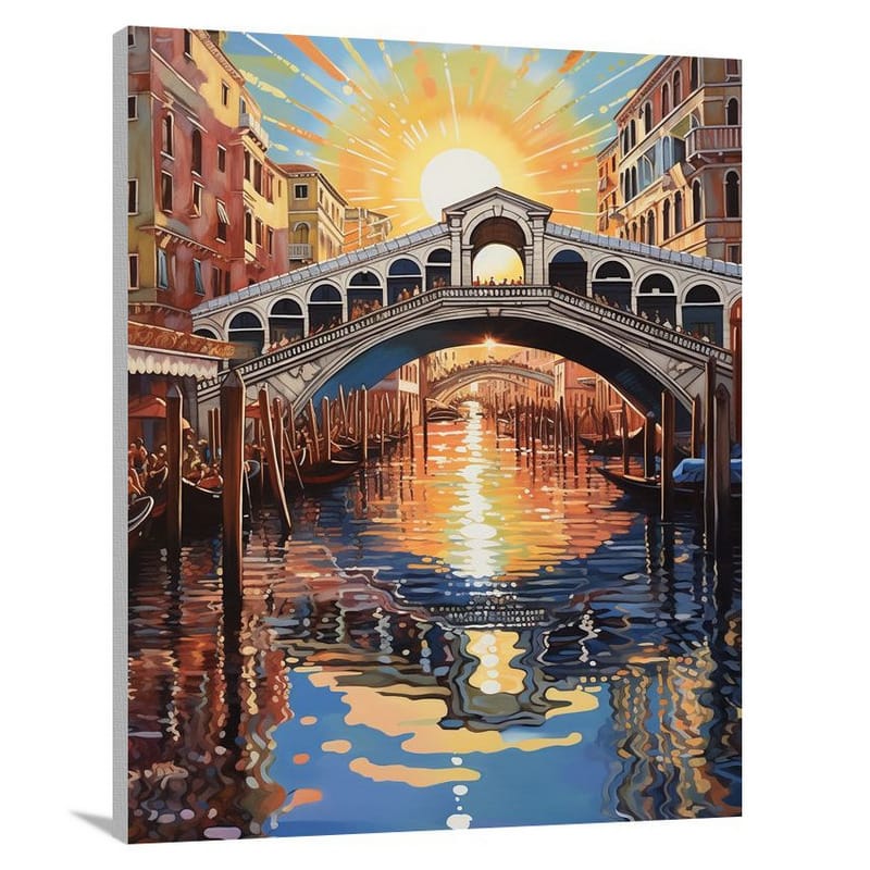 Rialto Bridge Reflections - Contemporary Art - Canvas Print