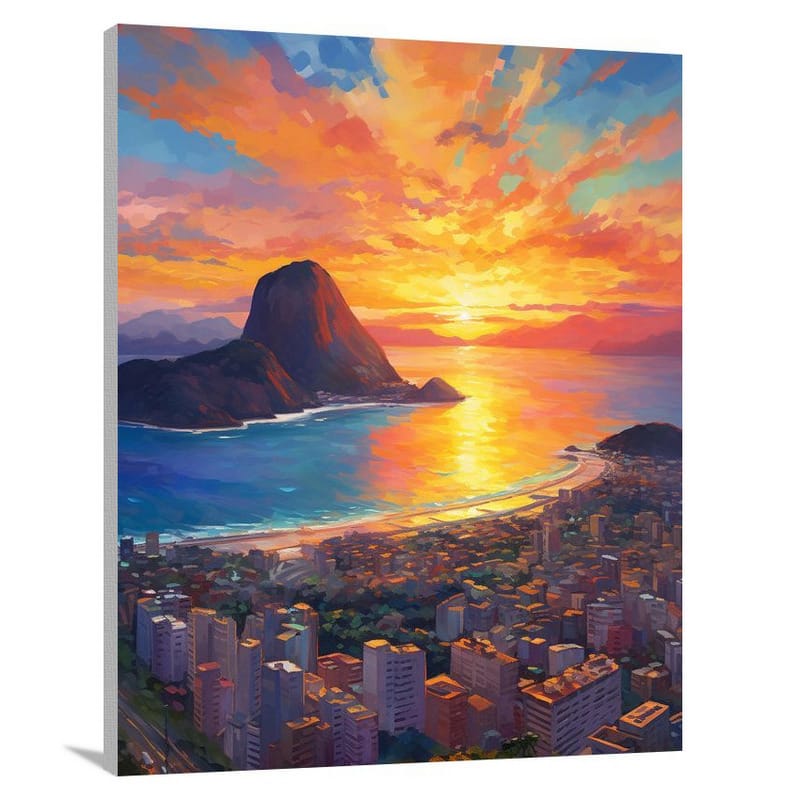 Rio Sunset - Impressionist - Canvas Print