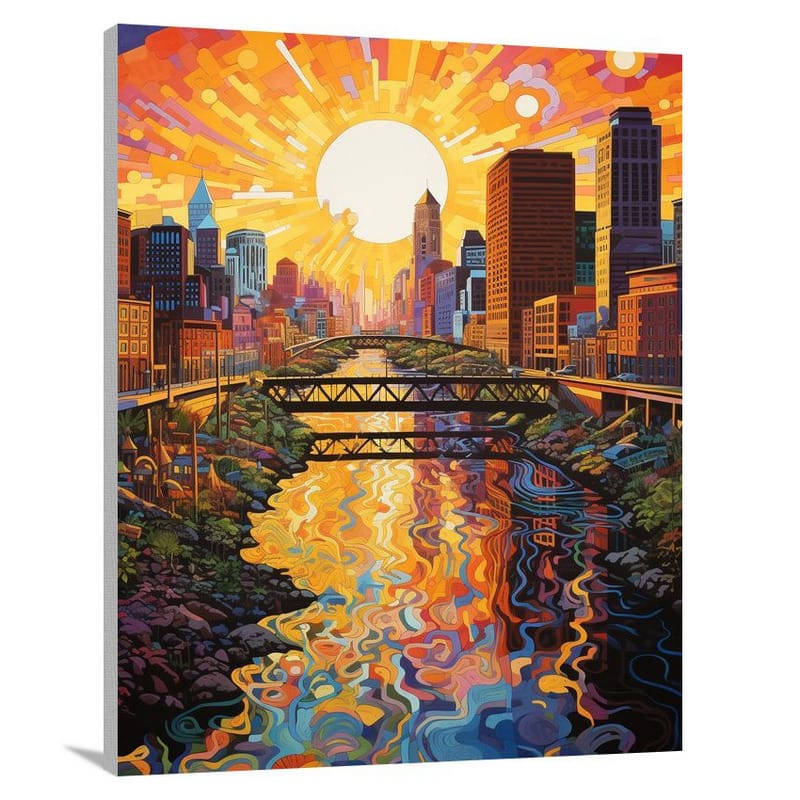 River's Reflection: St. Louis - Canvas Print