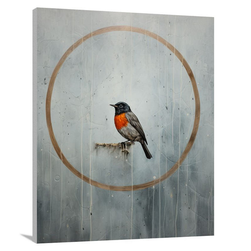 Robin's Resilience - Minimalist - Canvas Print