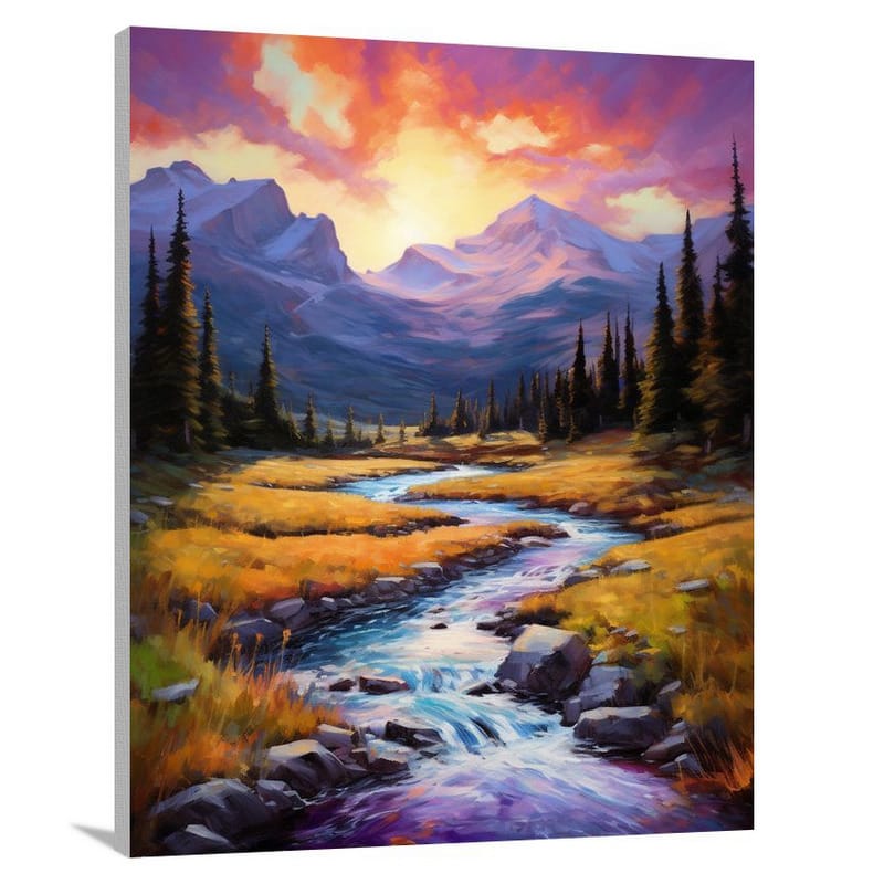 Rocky Mountain Majesty - Impressionist - Canvas Print