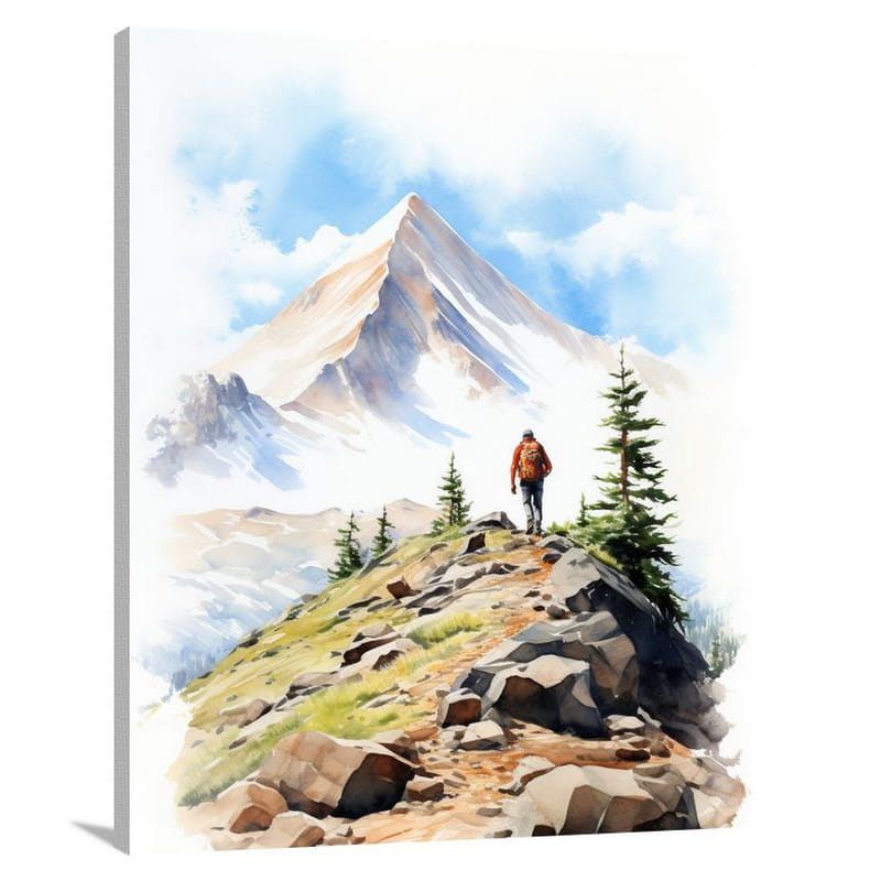 Rocky Mountain Wanderer - Watercolor - Canvas Print