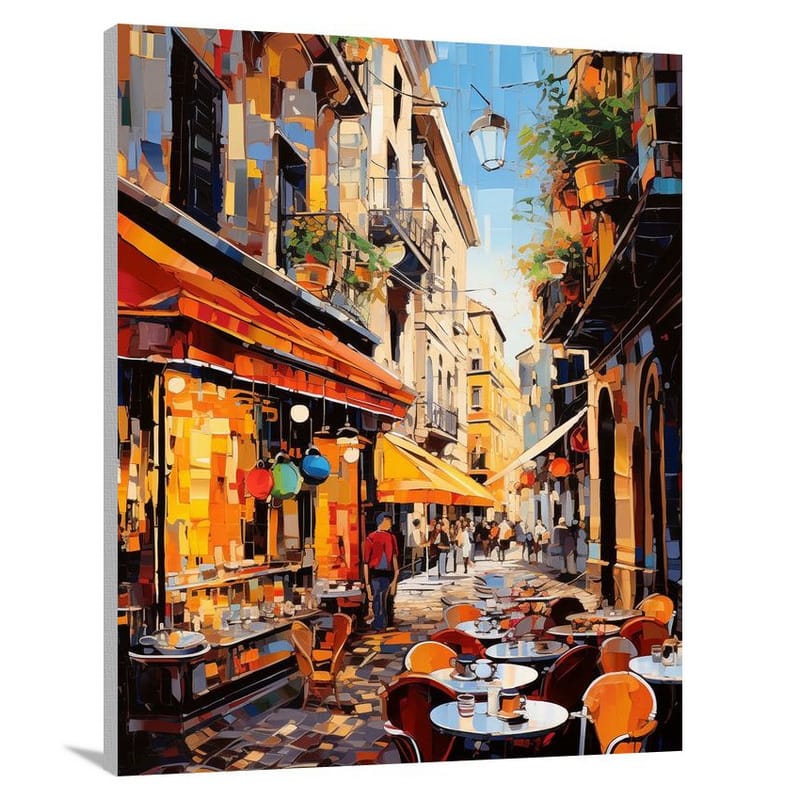 Rome's Vibrant Caf Culture - Canvas Print
