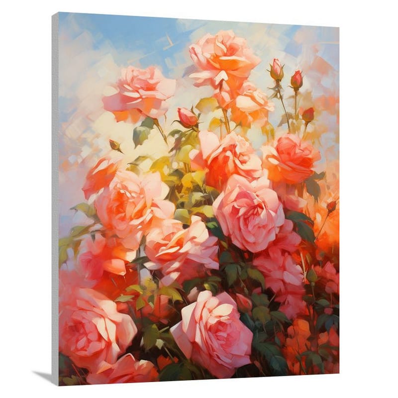 Rose Garden Symphony - Canvas Print