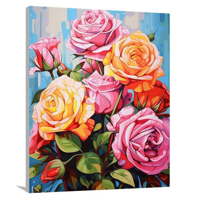 Rose Symphony - Pop Art - Canvas Print