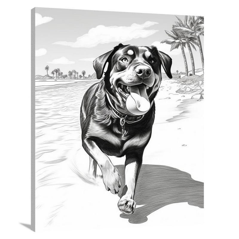 Rottweiler's Joy - Canvas Print
