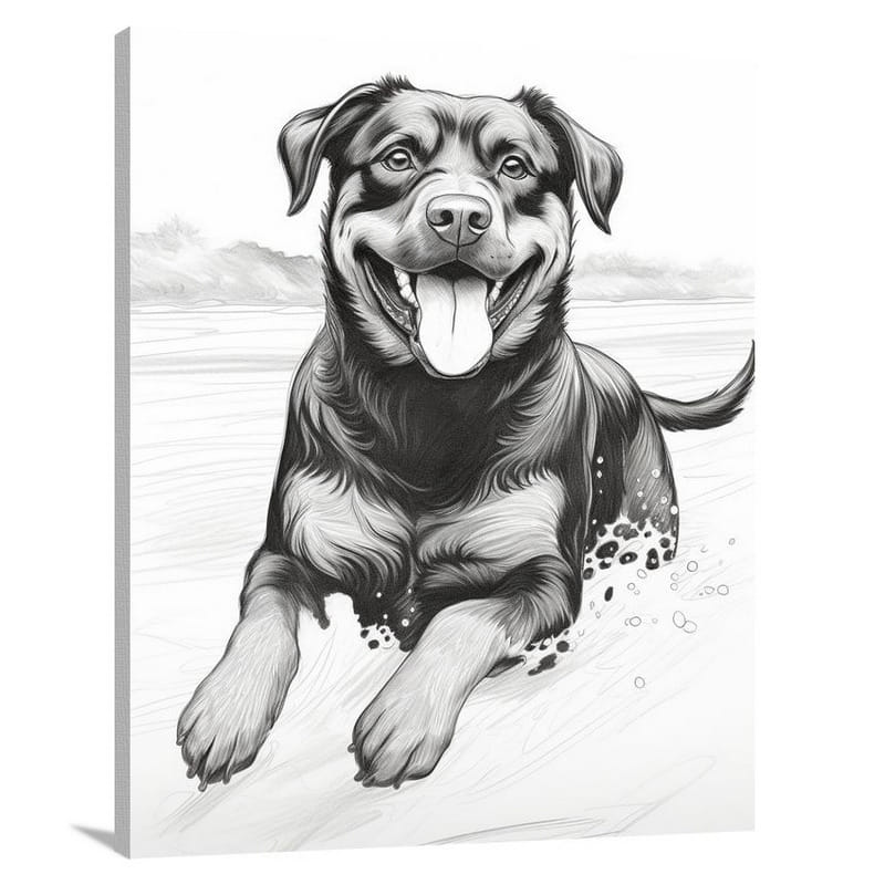 Rottweiler's Serenity - Canvas Print