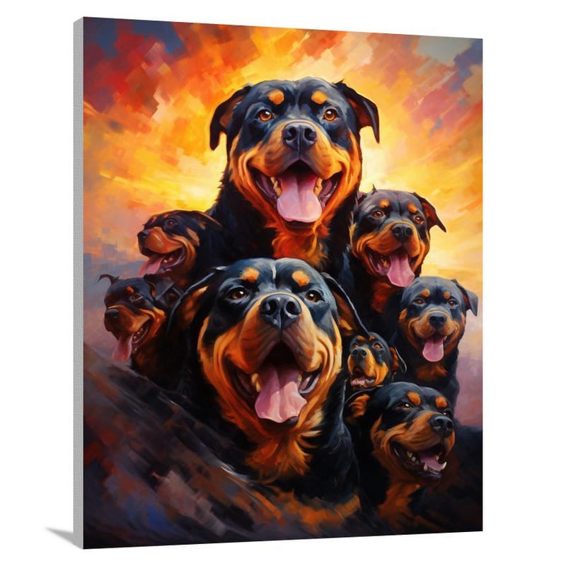 Rottweiler Symphony - Canvas Print