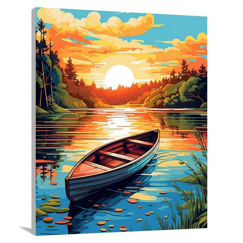 Rowboat Reflections - Canvas Print