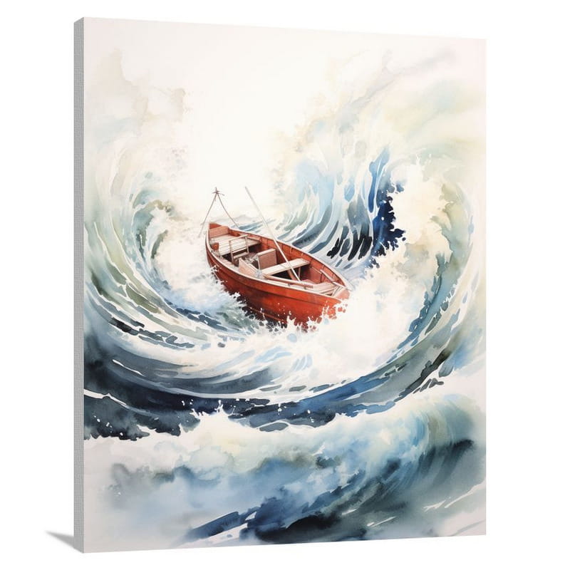 Rowboat's Resilience - Canvas Print