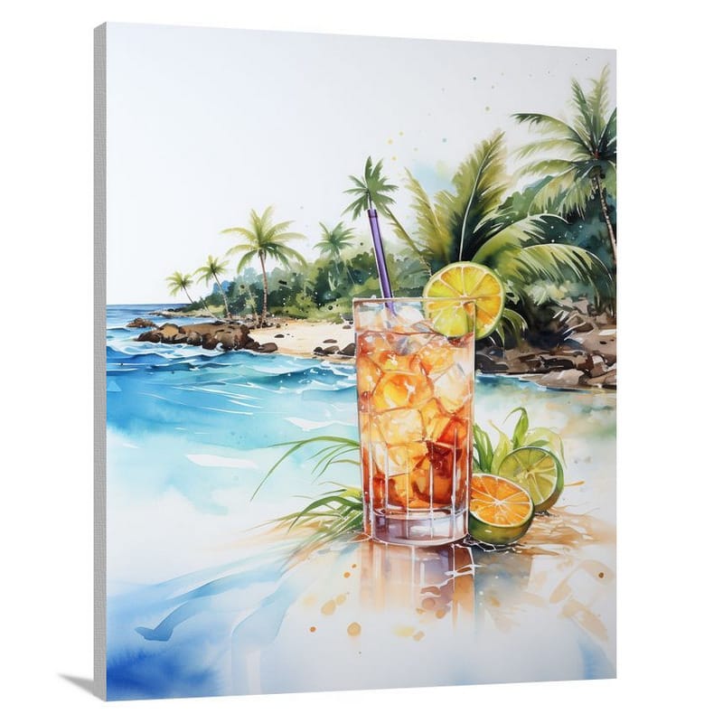 Rum Oasis - Watercolor - Canvas Print