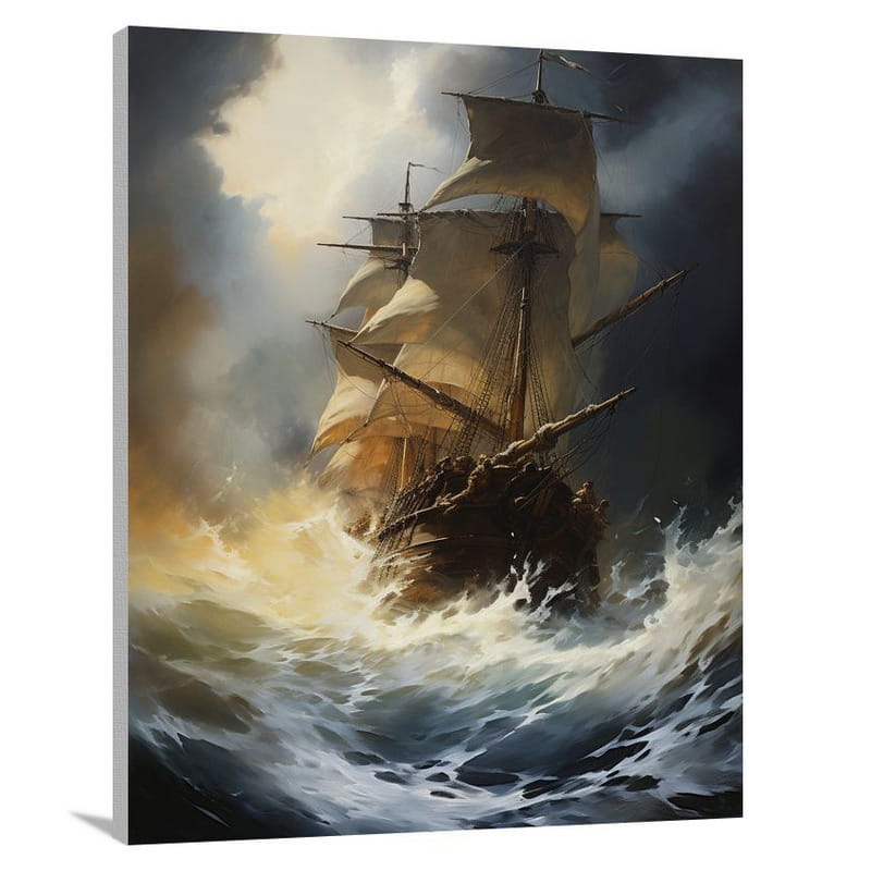 Sailing Through Tempest - Contemporary Art - Canvas Print
