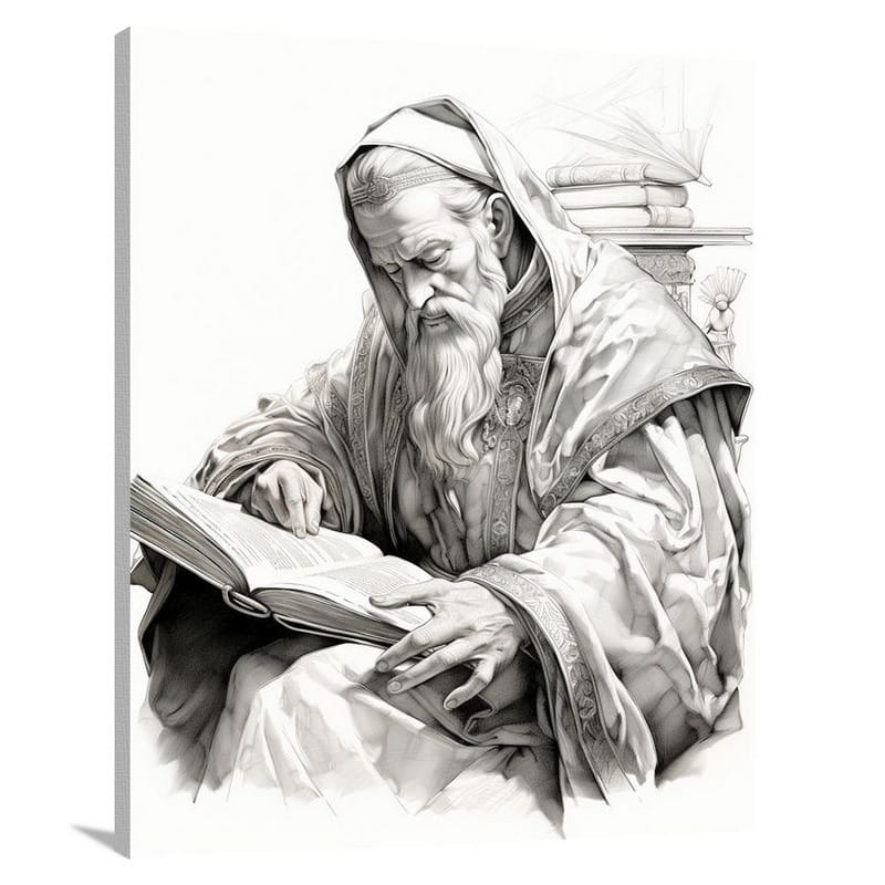 Saintly Scholar - Canvas Print