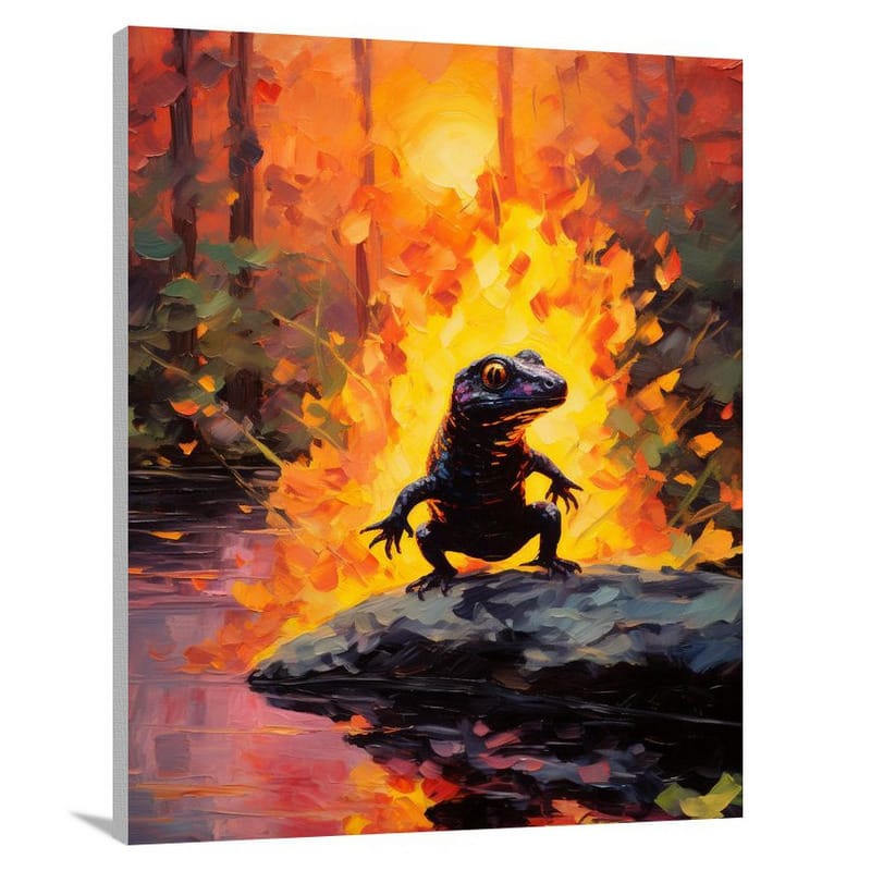 Salamander's Serenade - Canvas Print
