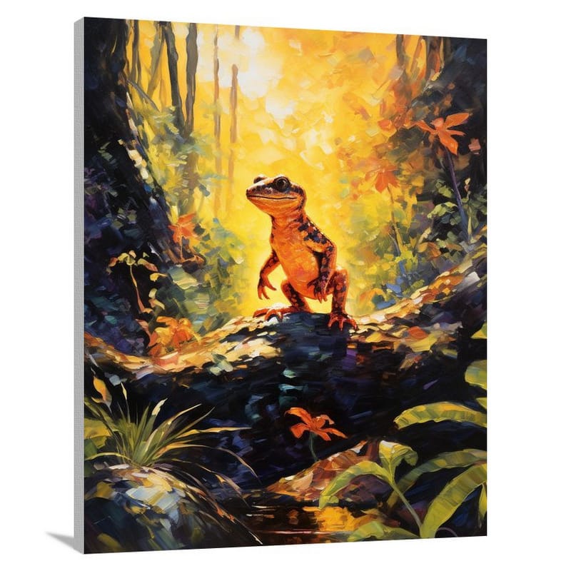 Salamander's Serenade - Impressionist - Canvas Print