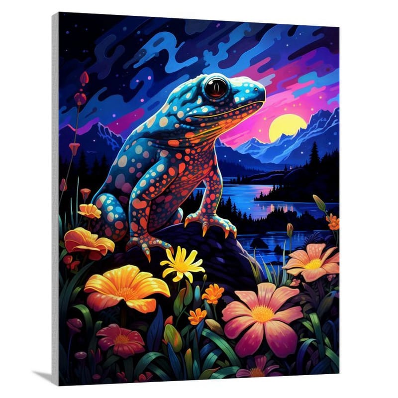 Salamander's Serenade - Pop Art 2 - Canvas Print
