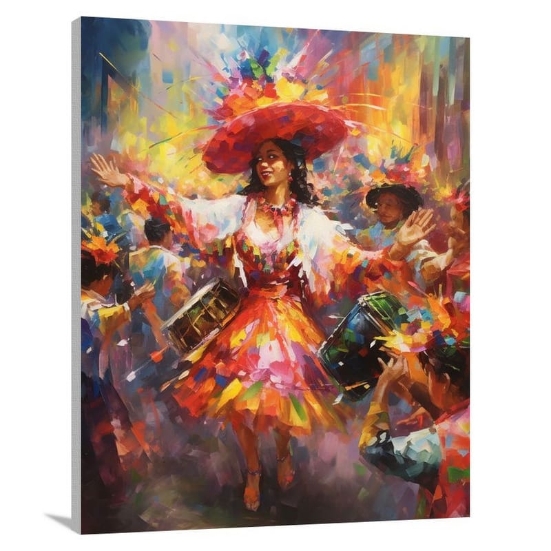 Samba Rhythms: Brazil's Vibrant Carnival - Canvas Print