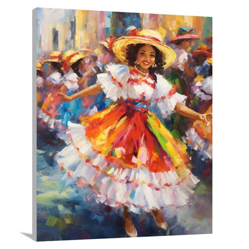 Samba Rhythms: Brazil's Vibrant Essence - Canvas Print