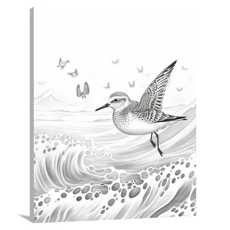 Sandpiper's Flight - Canvas Print