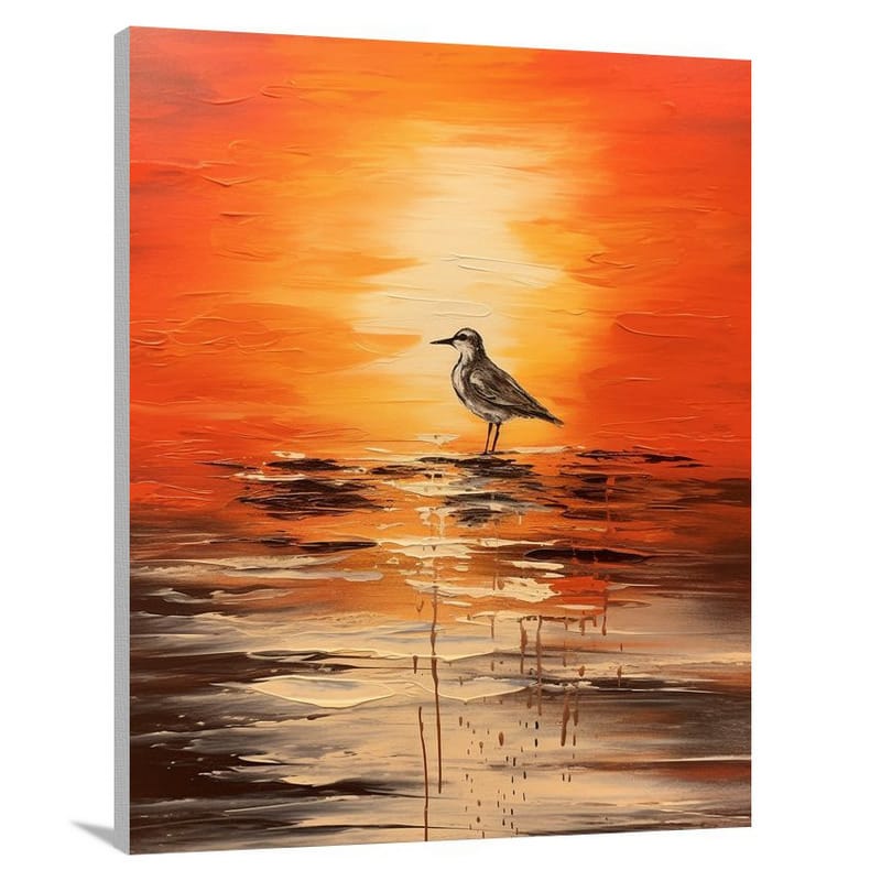 Sandpiper's Flight - Minimalist 2 - Canvas Print