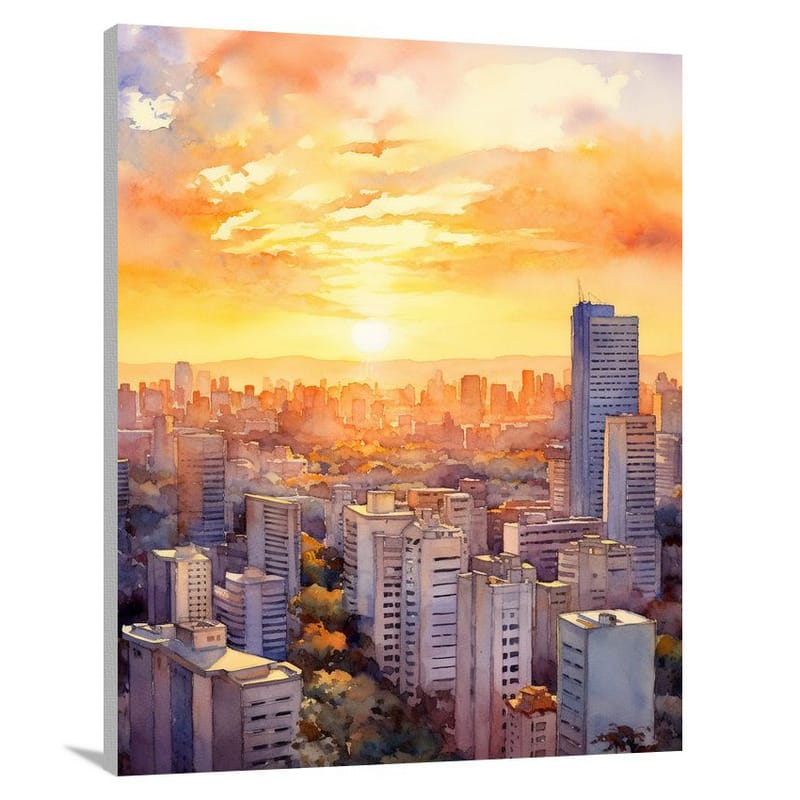 Sao Paulo Serenity - Watercolor - Canvas Print