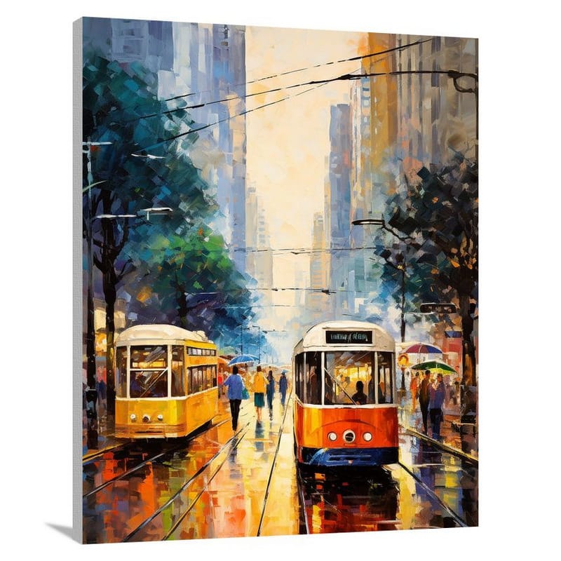 Sao Paulo Streets: Vibrant Impressionism - Canvas Print
