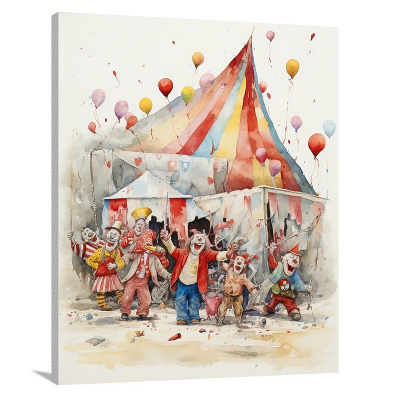 Satirical Humor: Carnival Contradictions - Canvas Print