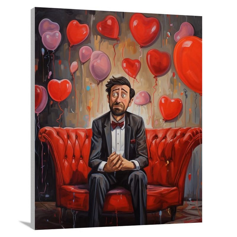 Satirical Humor: The Balloon Man - Canvas Print
