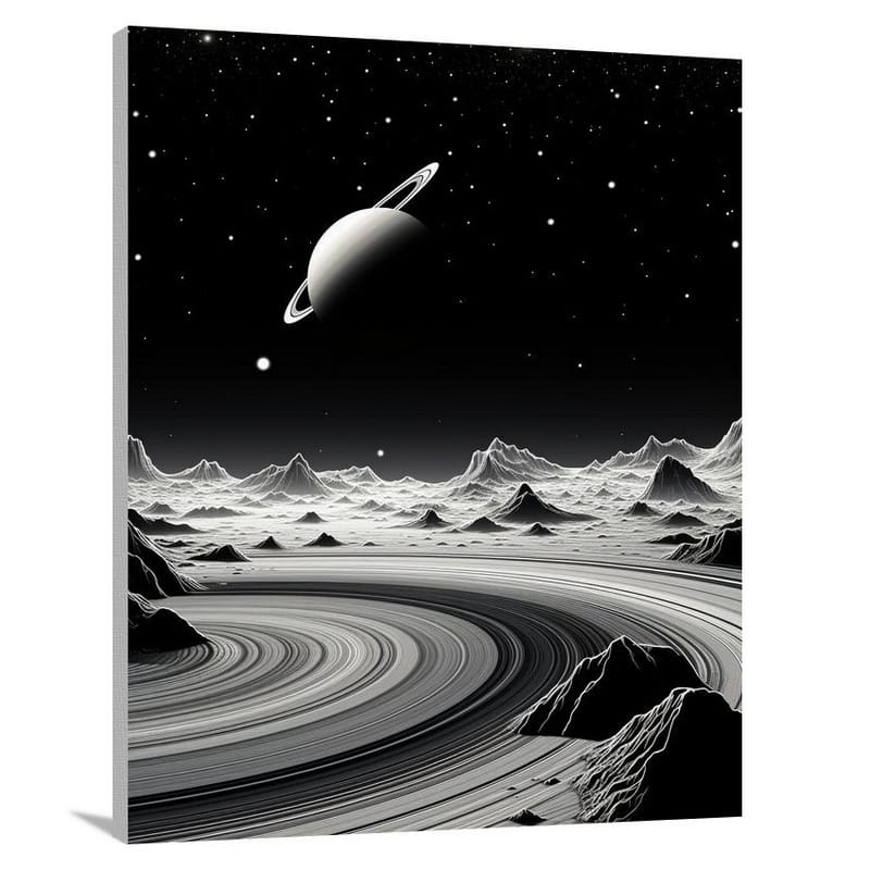 Saturn's Celestial Majesty - Canvas Print