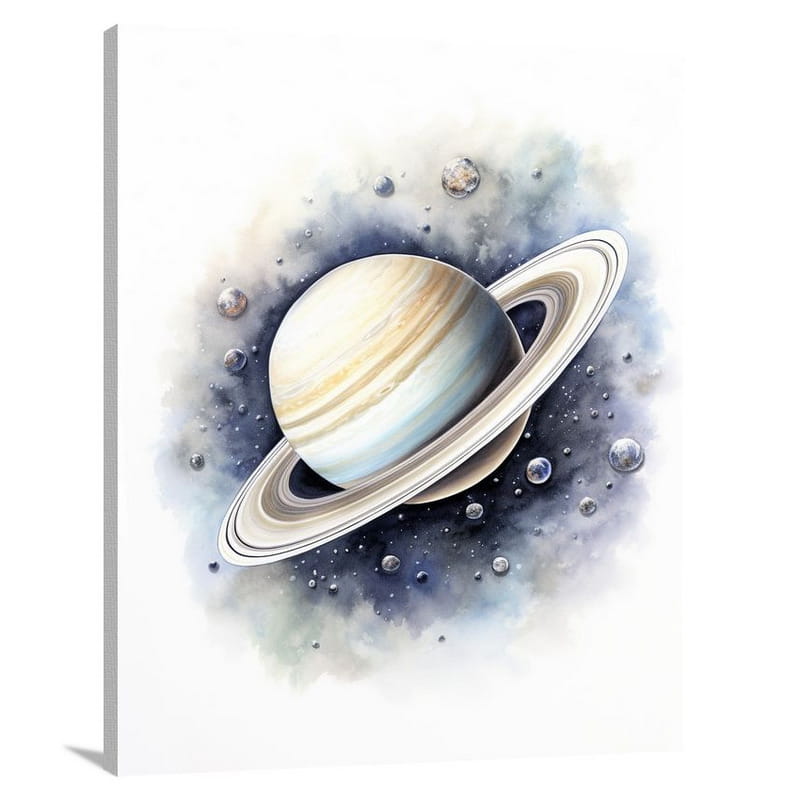Saturn's Mystical Dance - Canvas Print