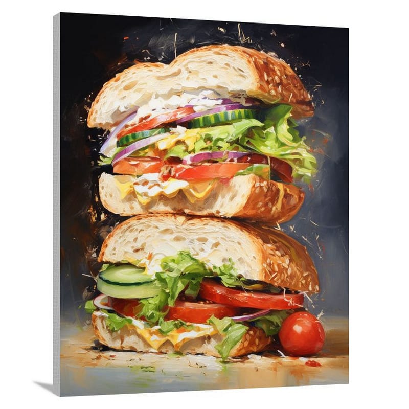 Savory Symphony: The Sandwich - Canvas Print