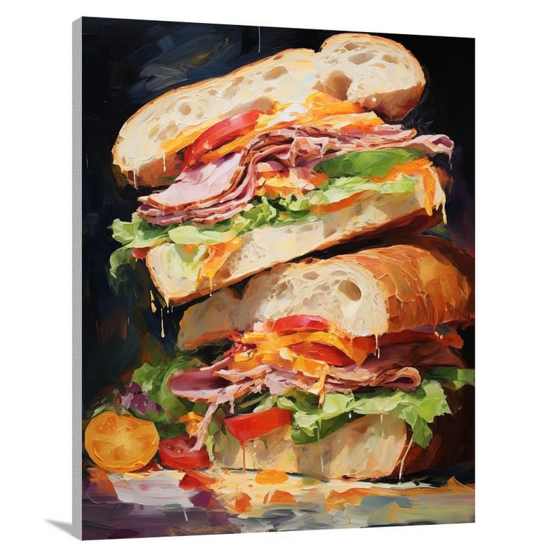 Savory Symphony: The Sandwich Delight - Canvas Print