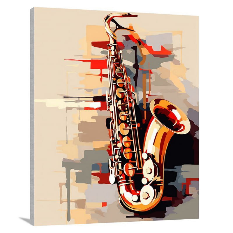 Saxophone - Minimalist - Canvas Print