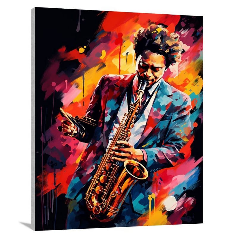 Saxophone - Pop Art - Canvas Print