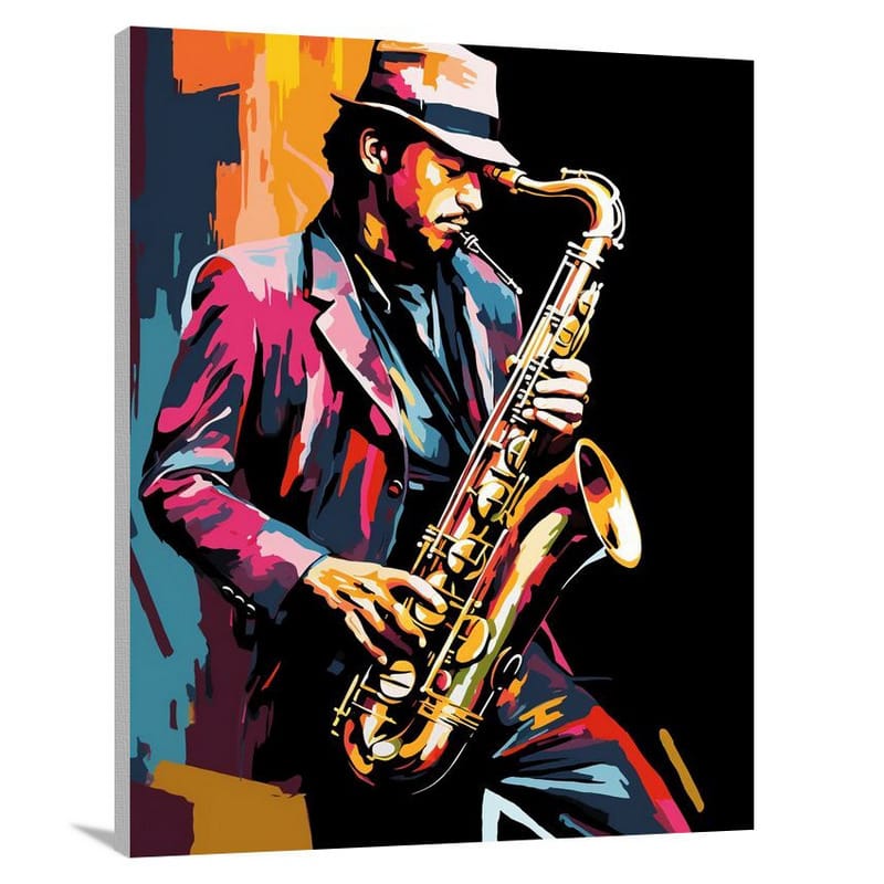 Saxophone - Pop Art - Pop Art - Canvas Print