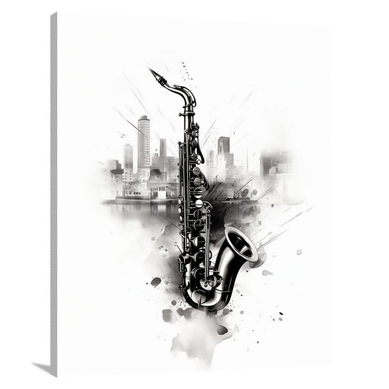 Saxophone Serenade - Canvas Print