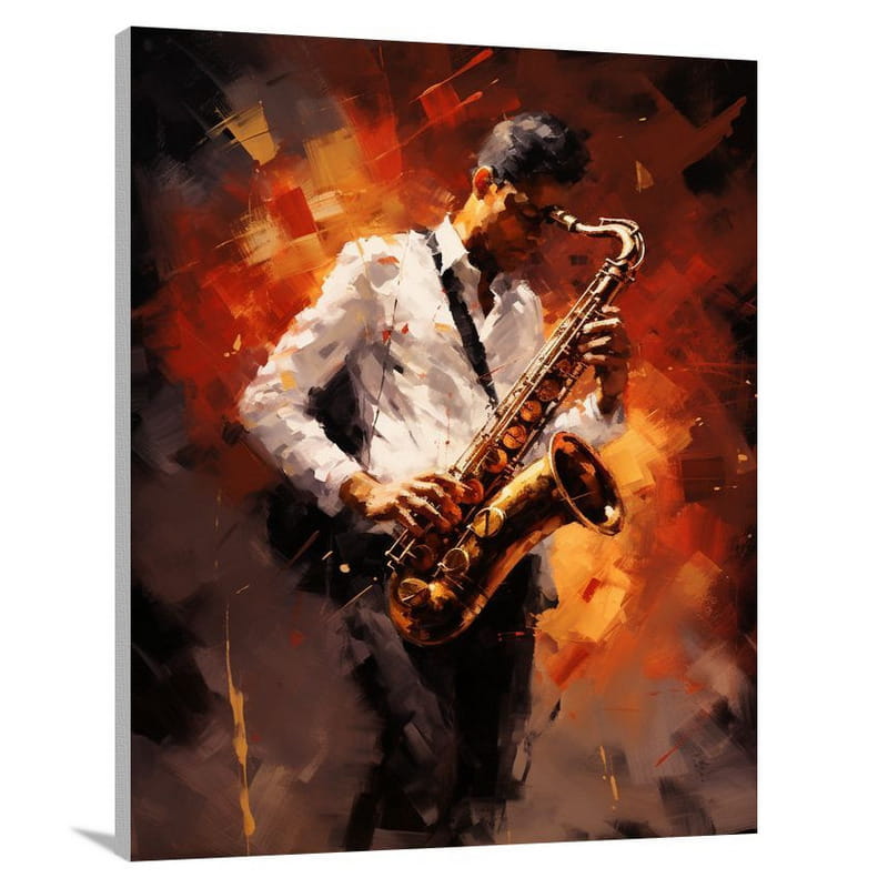 Saxophone Serenade - Impressionist 2 - Canvas Print