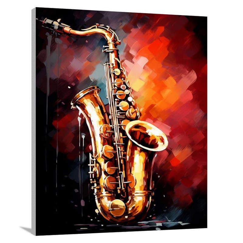 Saxophone Serenade - Impressionist - Canvas Print