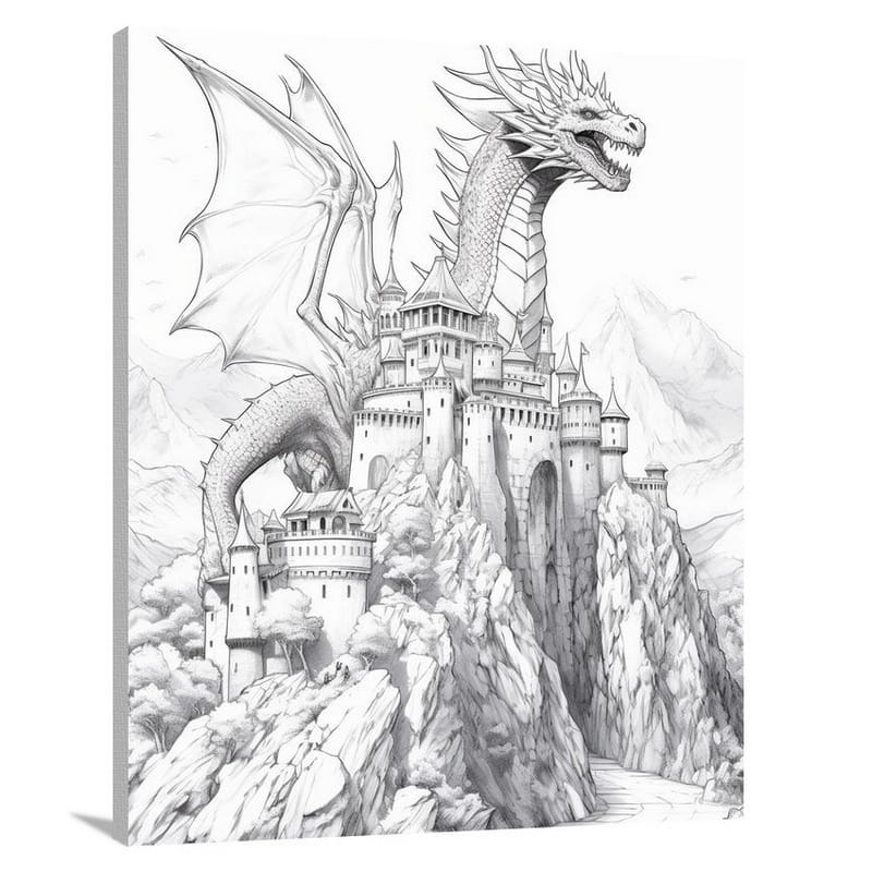 Sci-Fi Planet: Dragon's Domain - Canvas Print