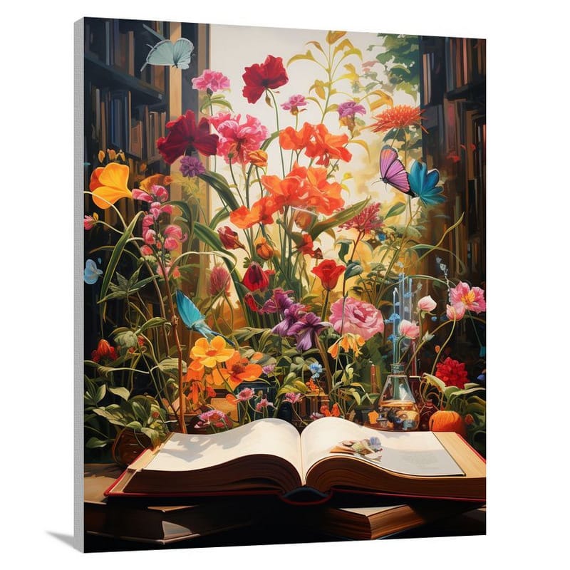 Science Blooms: A Botanical Symphony - Canvas Print