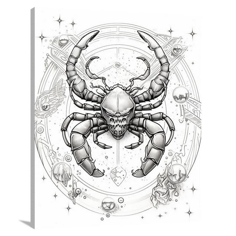 Scorpio's Cosmic Crawl - Canvas Print
