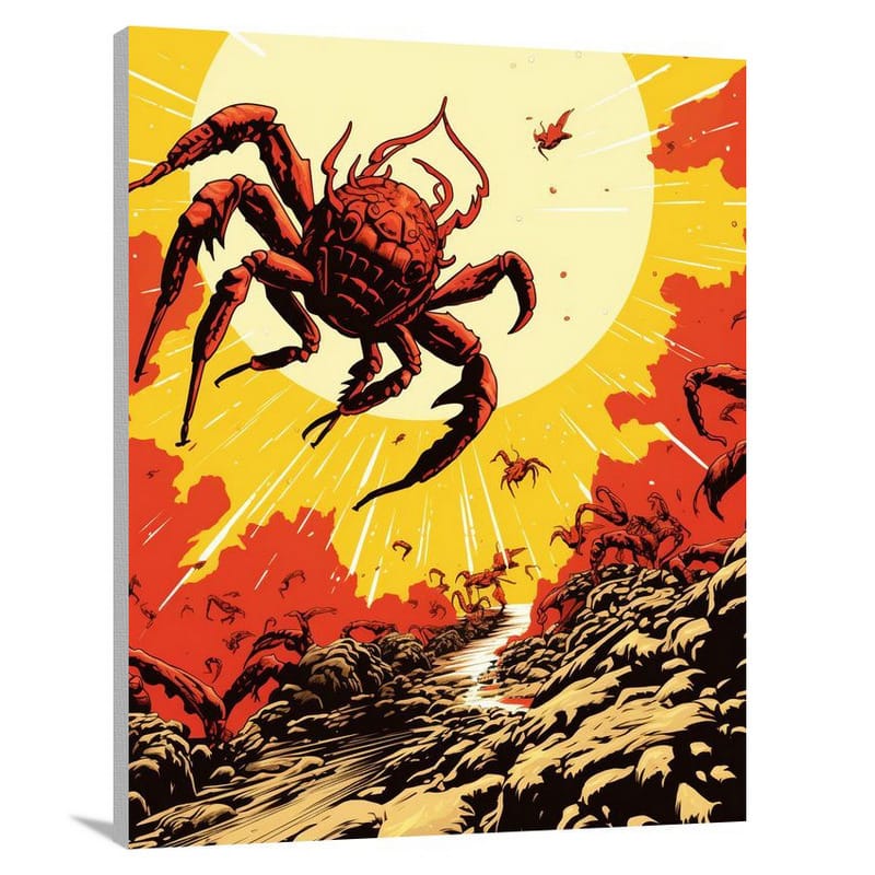 Scorpion's Struggle - Pop Art - Canvas Print