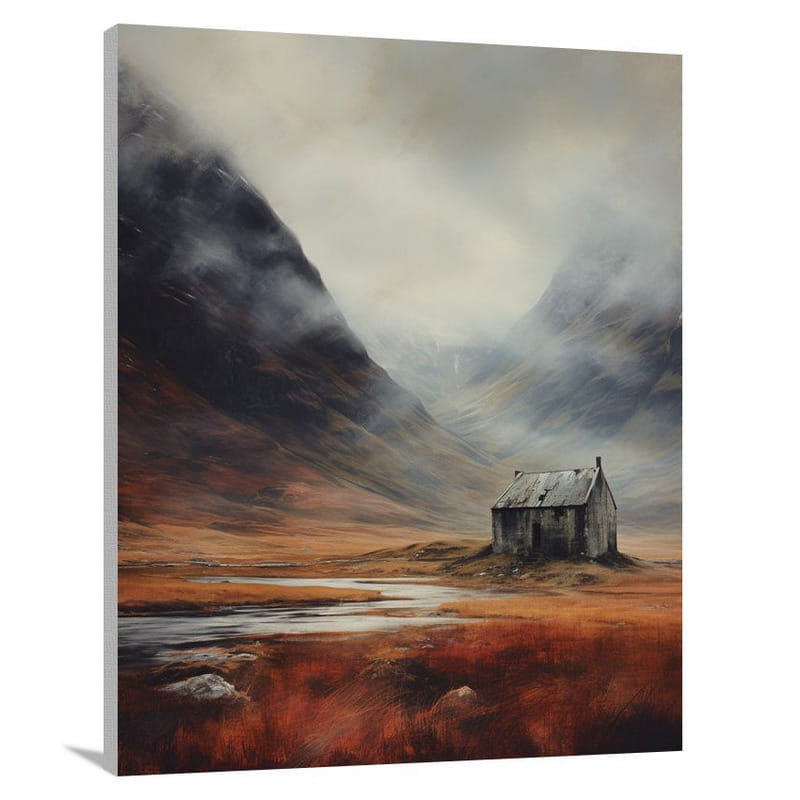 Scotland's Enigmatic Valley - Minimalist - Canvas Print